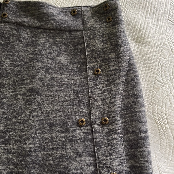 Anthropologie 💯%wool skirt marled snap closures pockets good condition - Picture 13 of 14